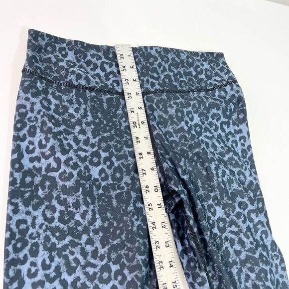 Zyia Active Leggings Women's 12 Blue Stone Leopard Print Cinched Butt High-Rise - Picture 3 of 10